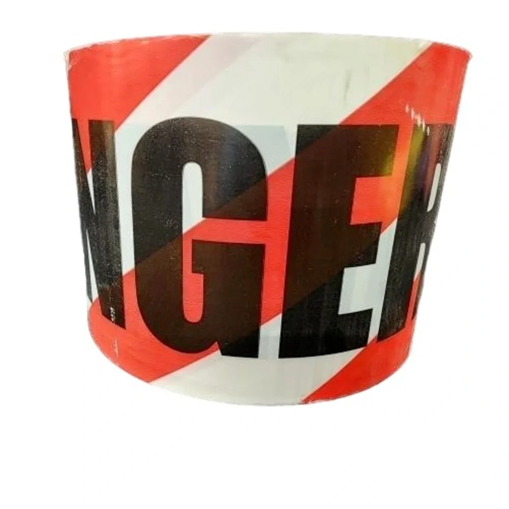 LARGE ROLL - Barricade Tape DANGER H2S‎ w/ Red Stripes 6